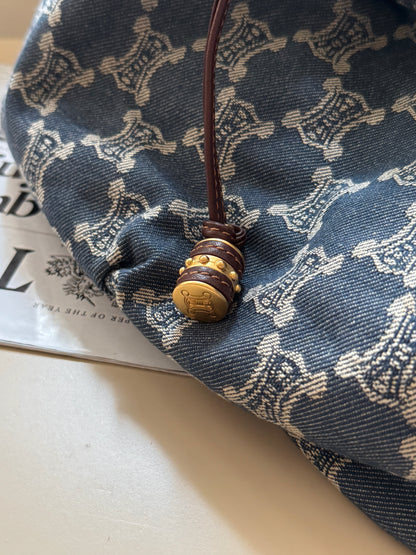 Vintage Celine denim macadam hobo📘