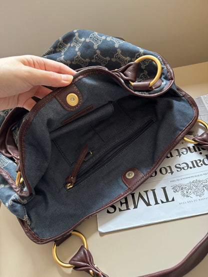 Vintage Celine denim macadam hobo📘