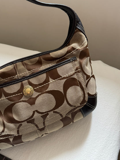 Vintage Coach chocolate hobo🥐