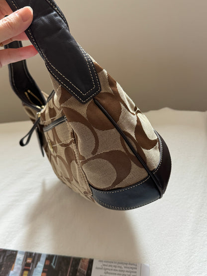 Vintage Coach chocolate hobo🥐