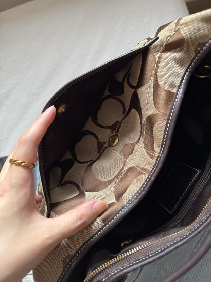 Vintage Coach chocolate hobo🥐