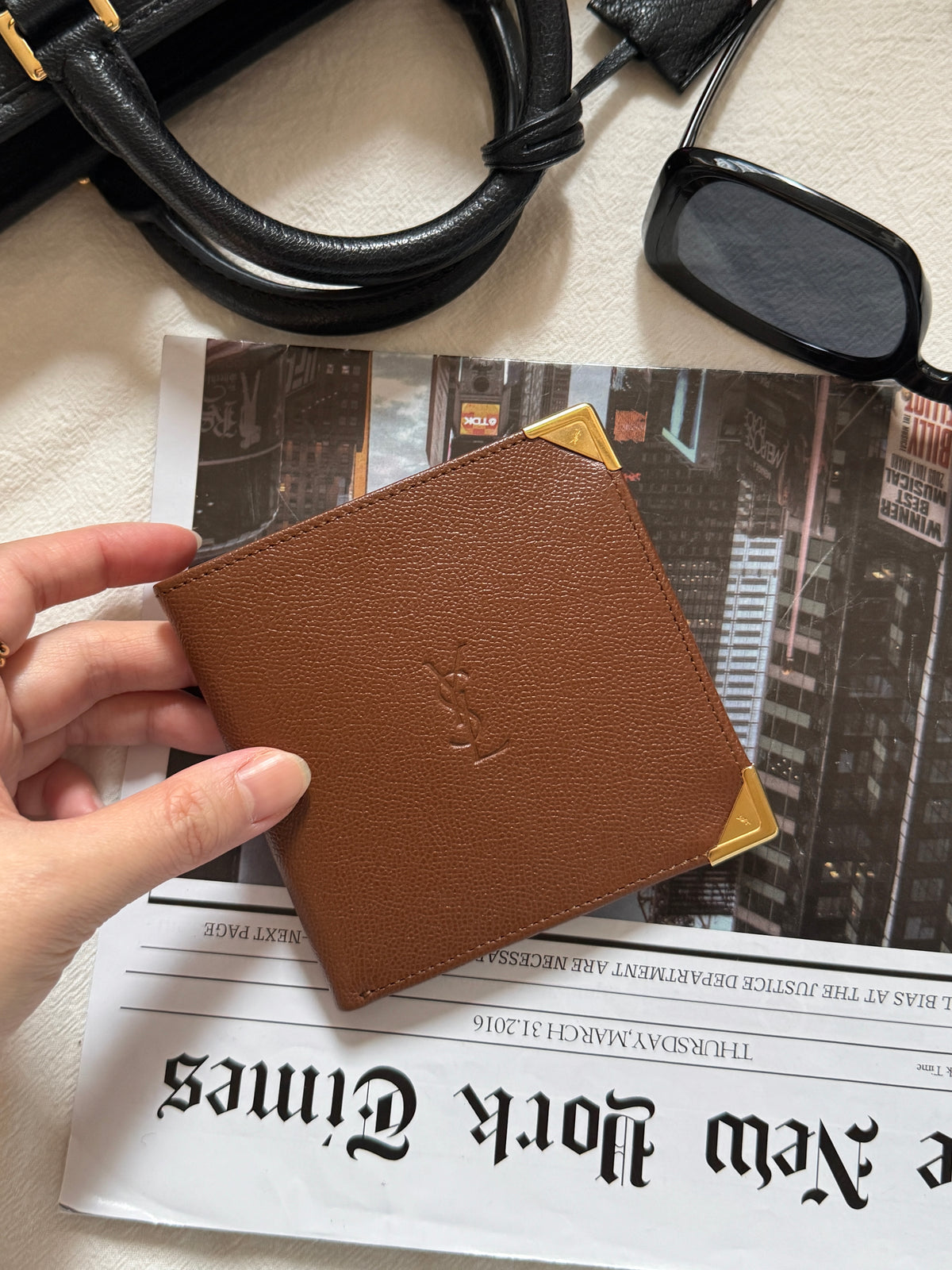 Vintage YSL leather wallet