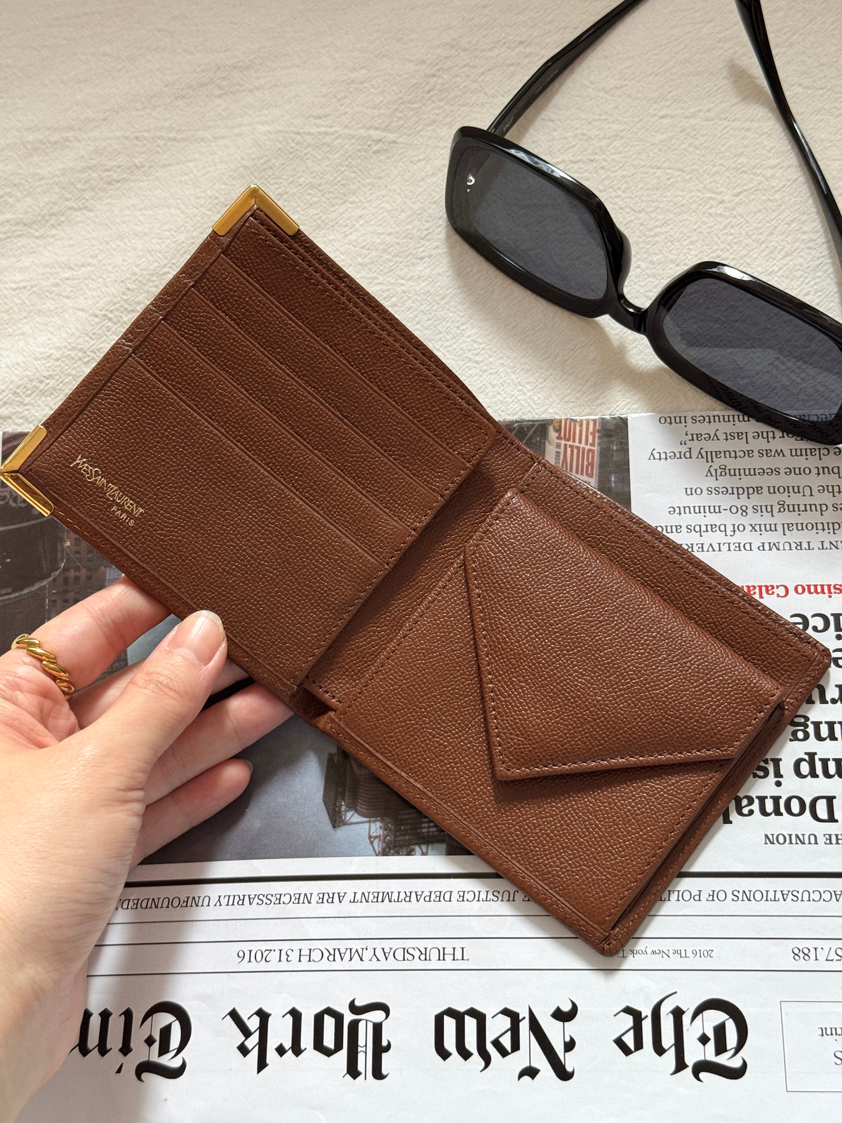 Vintage YSL leather wallet