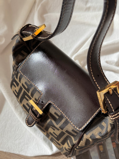 Vintage F e n d i 金扣✨zucca square bag