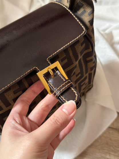 Vintage F e n d i 金扣✨zucca square bag