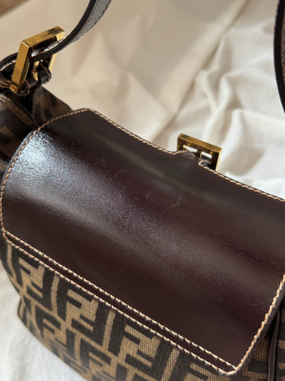 Vintage F e n d i 金扣✨zucca square bag