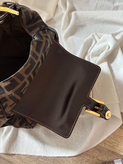 Vintage F e n d i 金扣✨zucca square bag