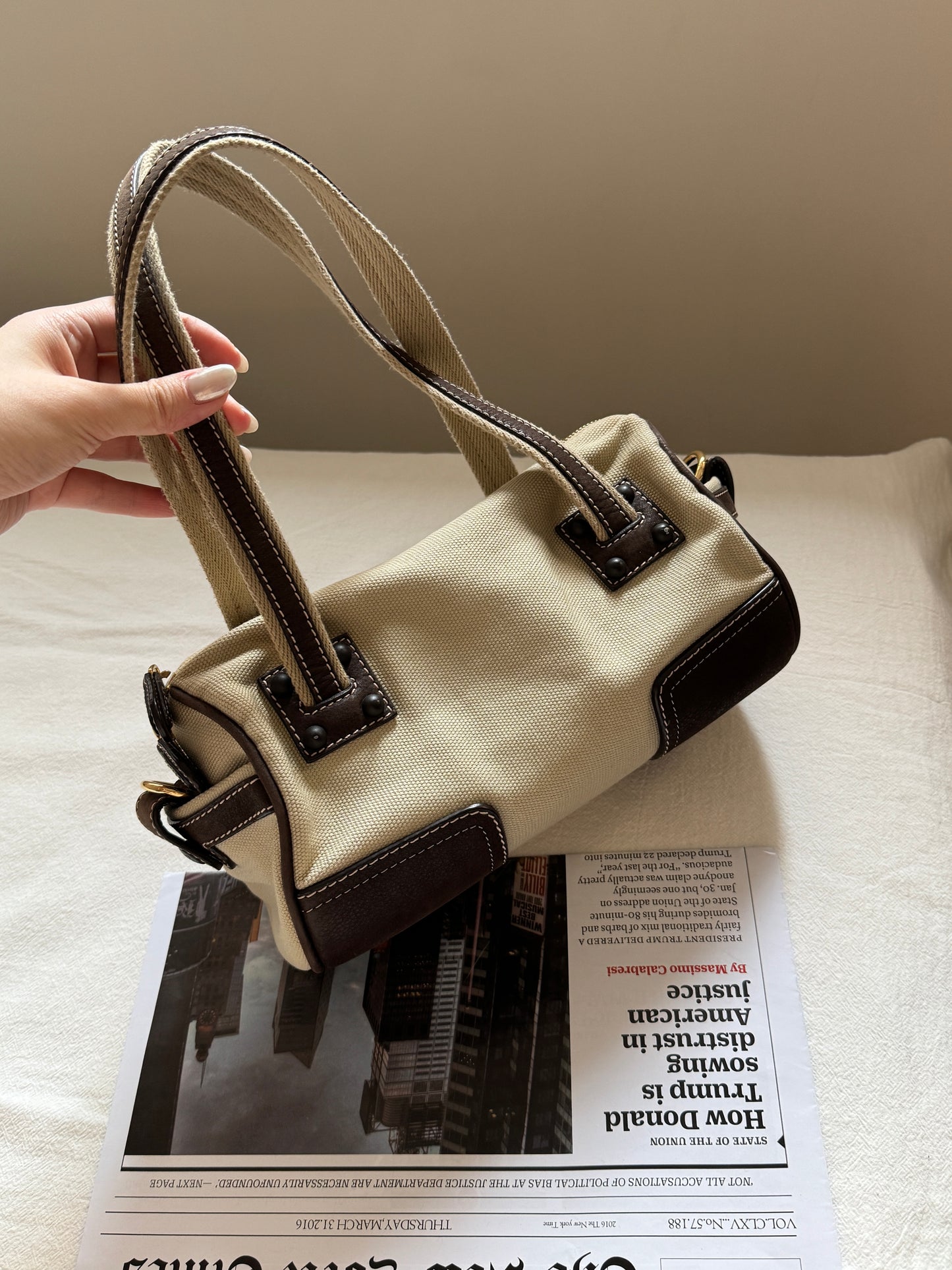 Vintage Loewe canvas leather 2-way