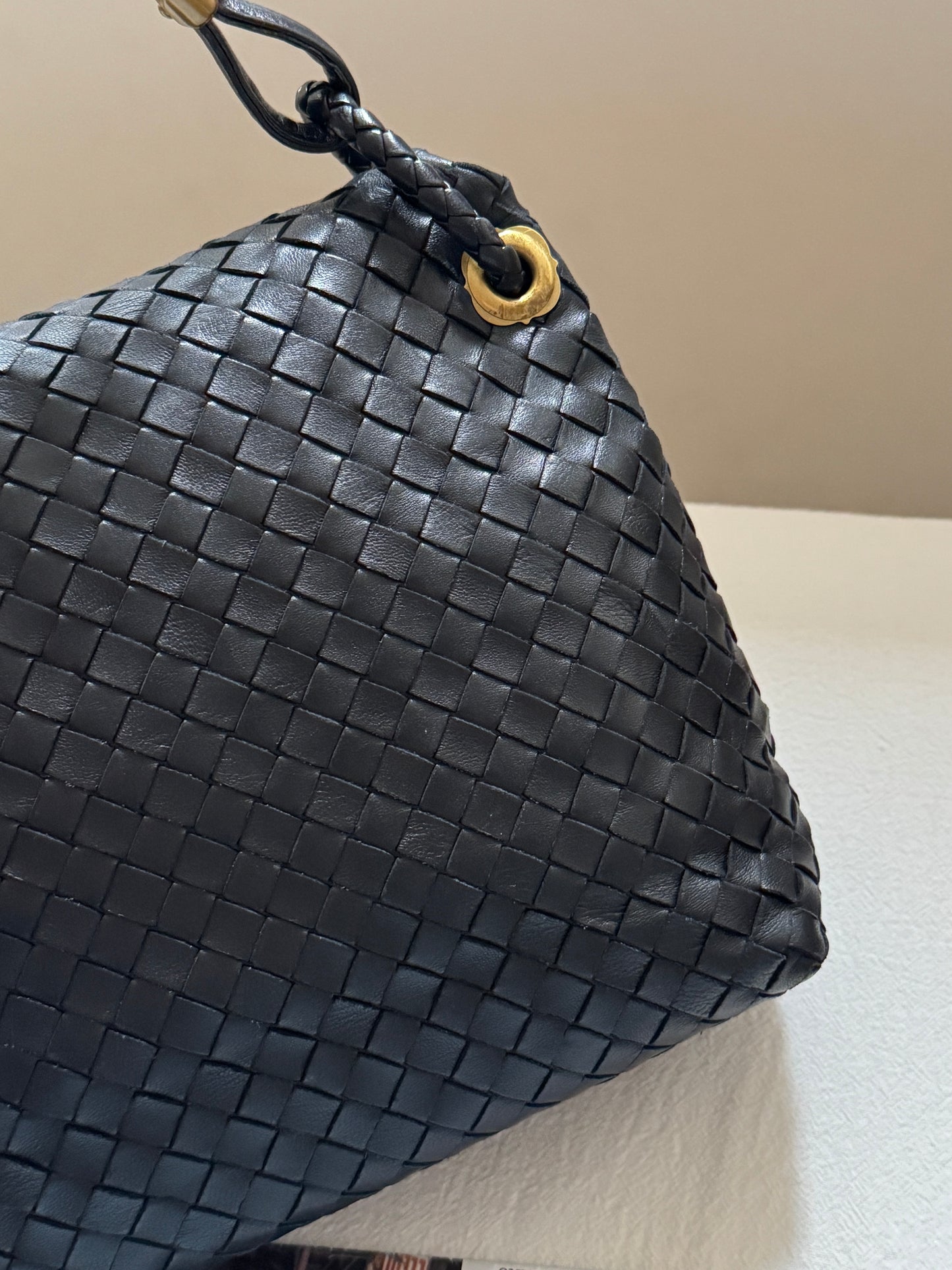 Vintage Bottega Veneta flap hobo bag
