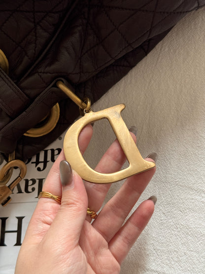 Vintage Dior 小羊皮cannage shoulder bag 35
