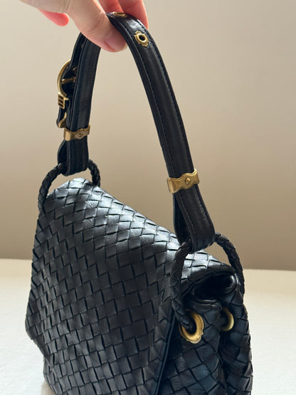 Vintage Bottega Veneta flap hobo bag
