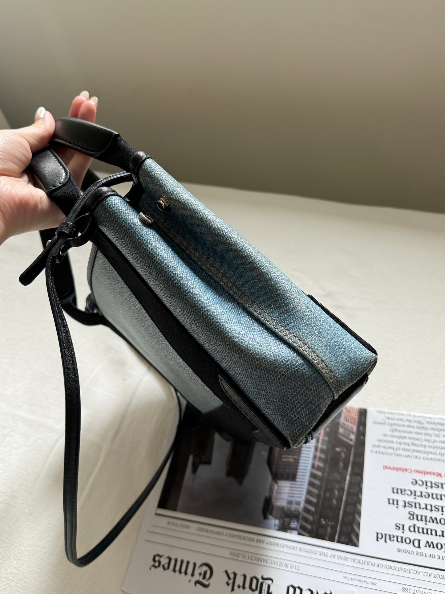 Pre-owned Balenciaga XS cabas denim