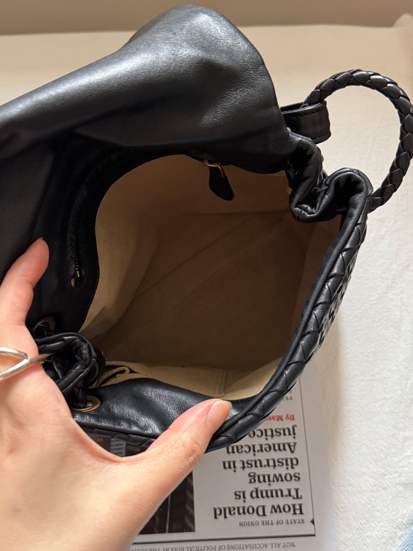 Vintage Bottega Veneta flap hobo bag