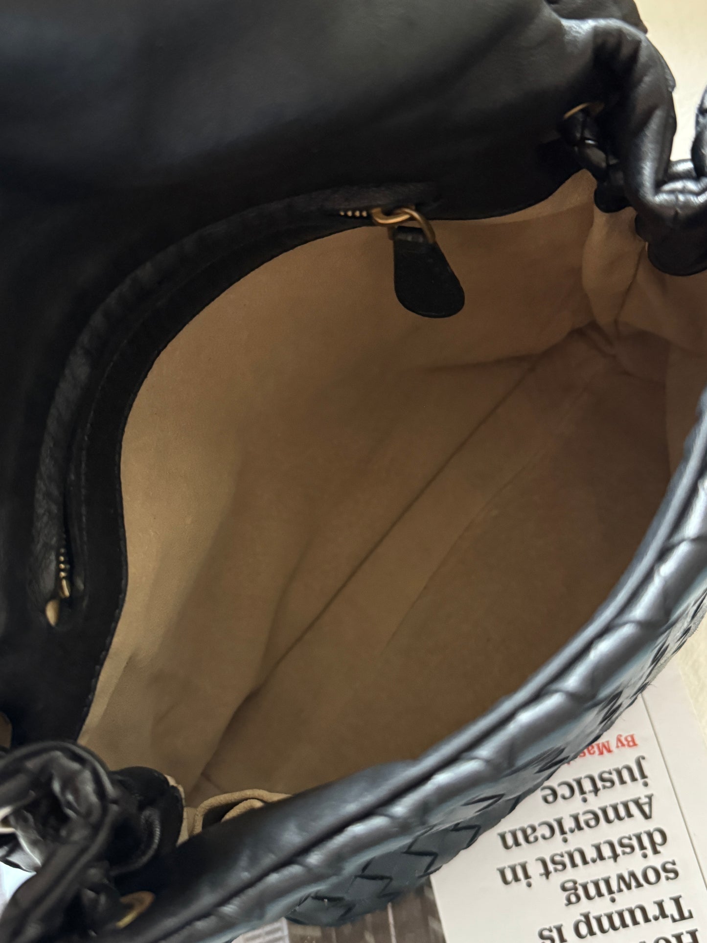 Vintage Bottega Veneta flap hobo bag