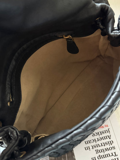 Vintage Bottega Veneta flap hobo bag