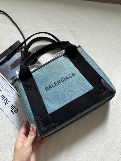 Pre-owned Balenciaga XS cabas denim