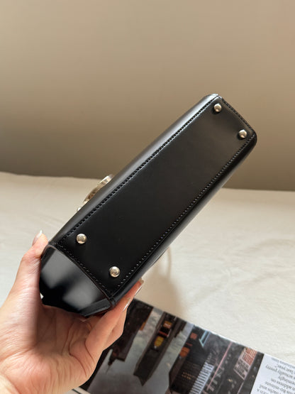 Vintage Cartier 黑銀豹頭classic kelly 2-way