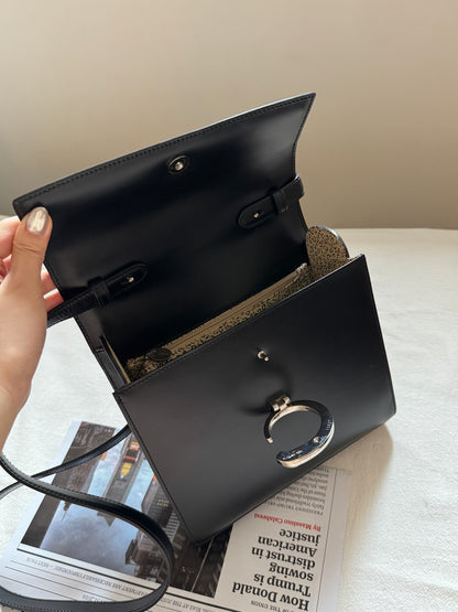 Vintage Cartier 黑銀豹頭classic kelly 2-way