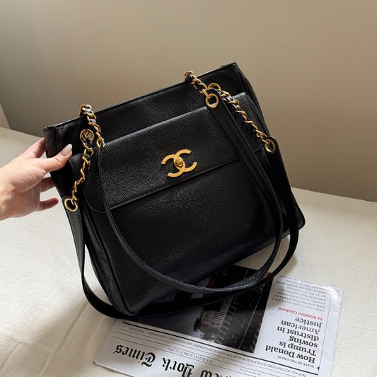 Vintage Chanel caviar leather奶粉袋