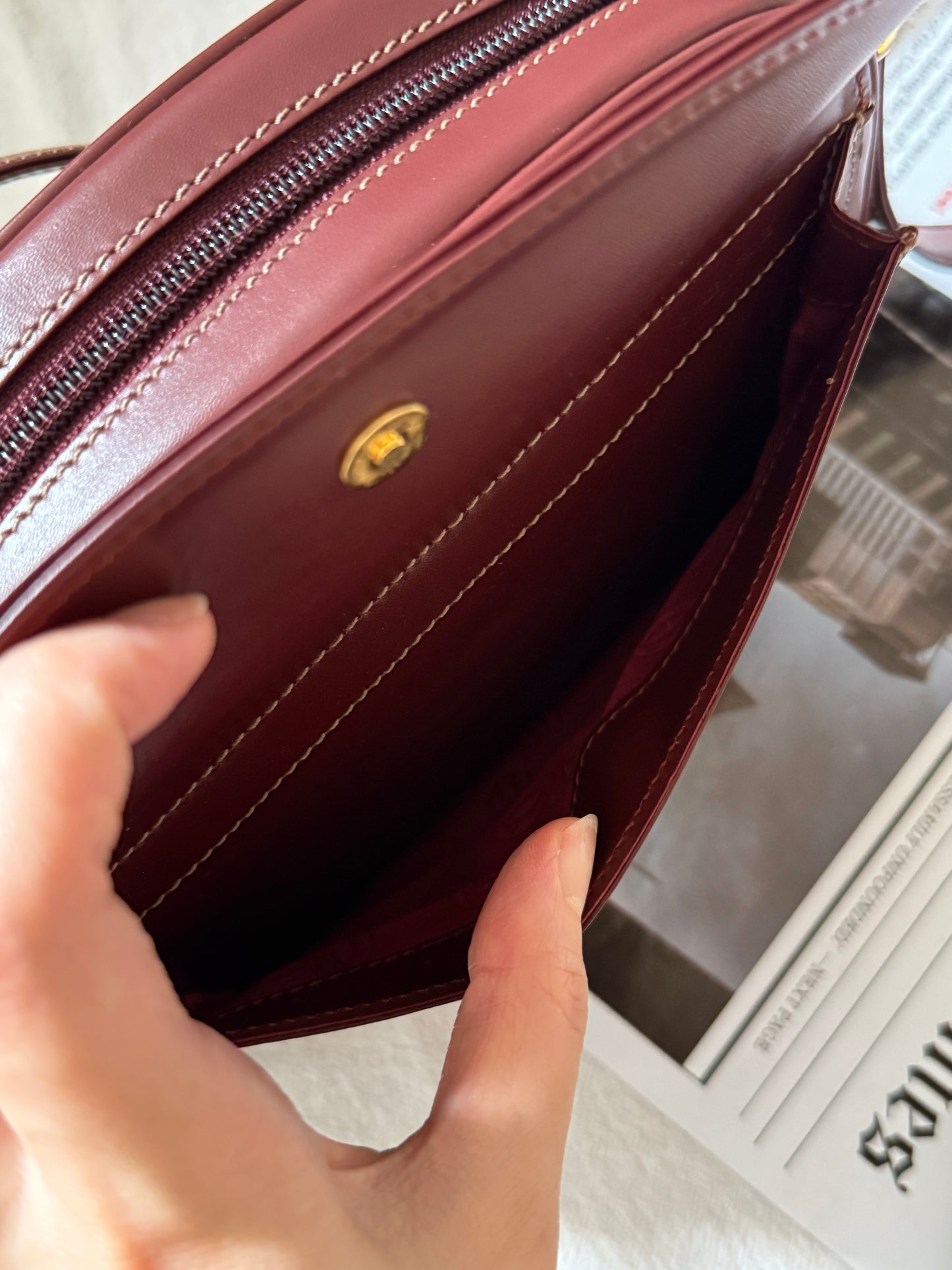 Vintage Cartier bordeaux 2-way蛋蛋袋🍷