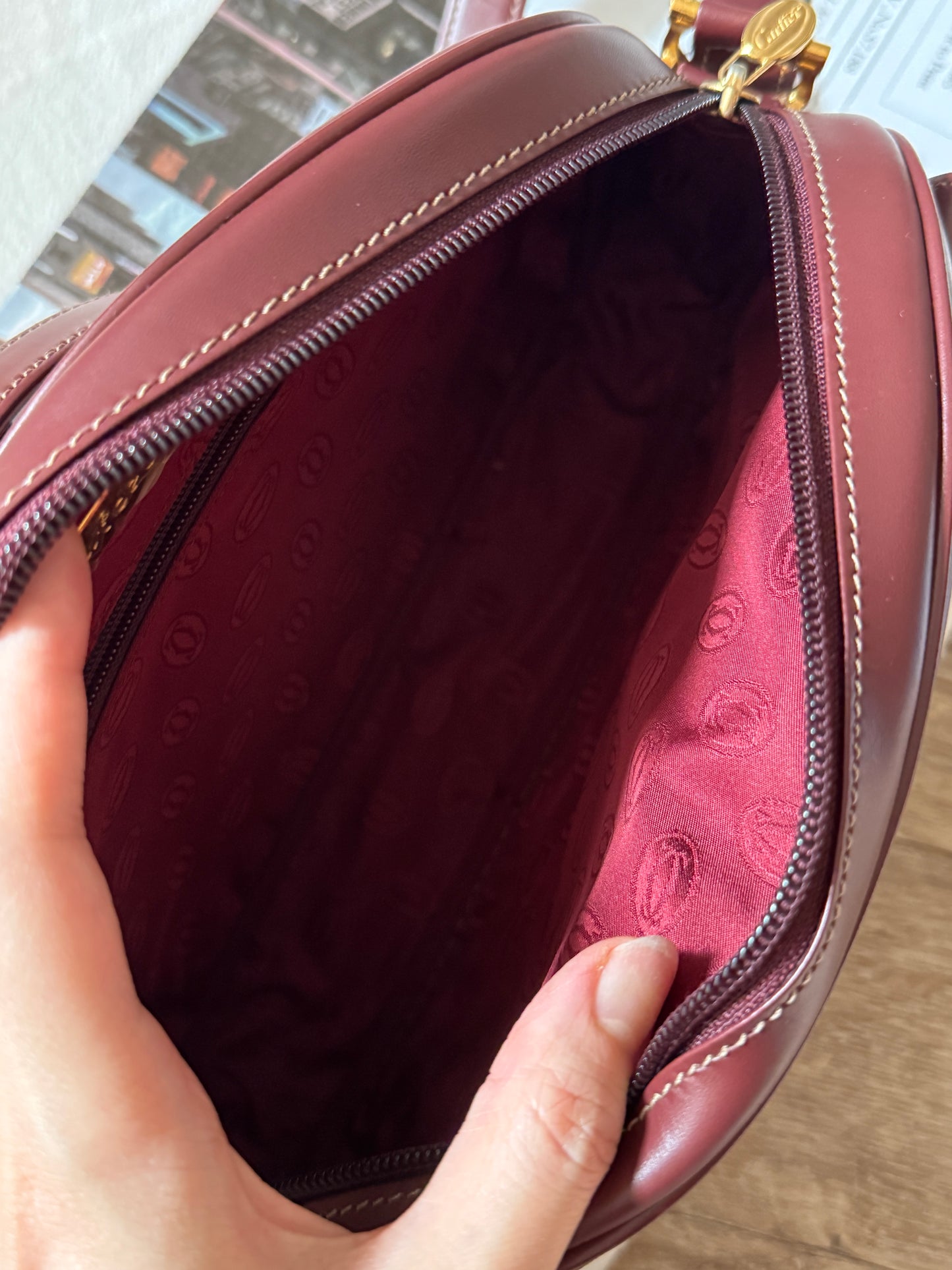 Vintage Cartier bordeaux 2-way蛋蛋袋🍷