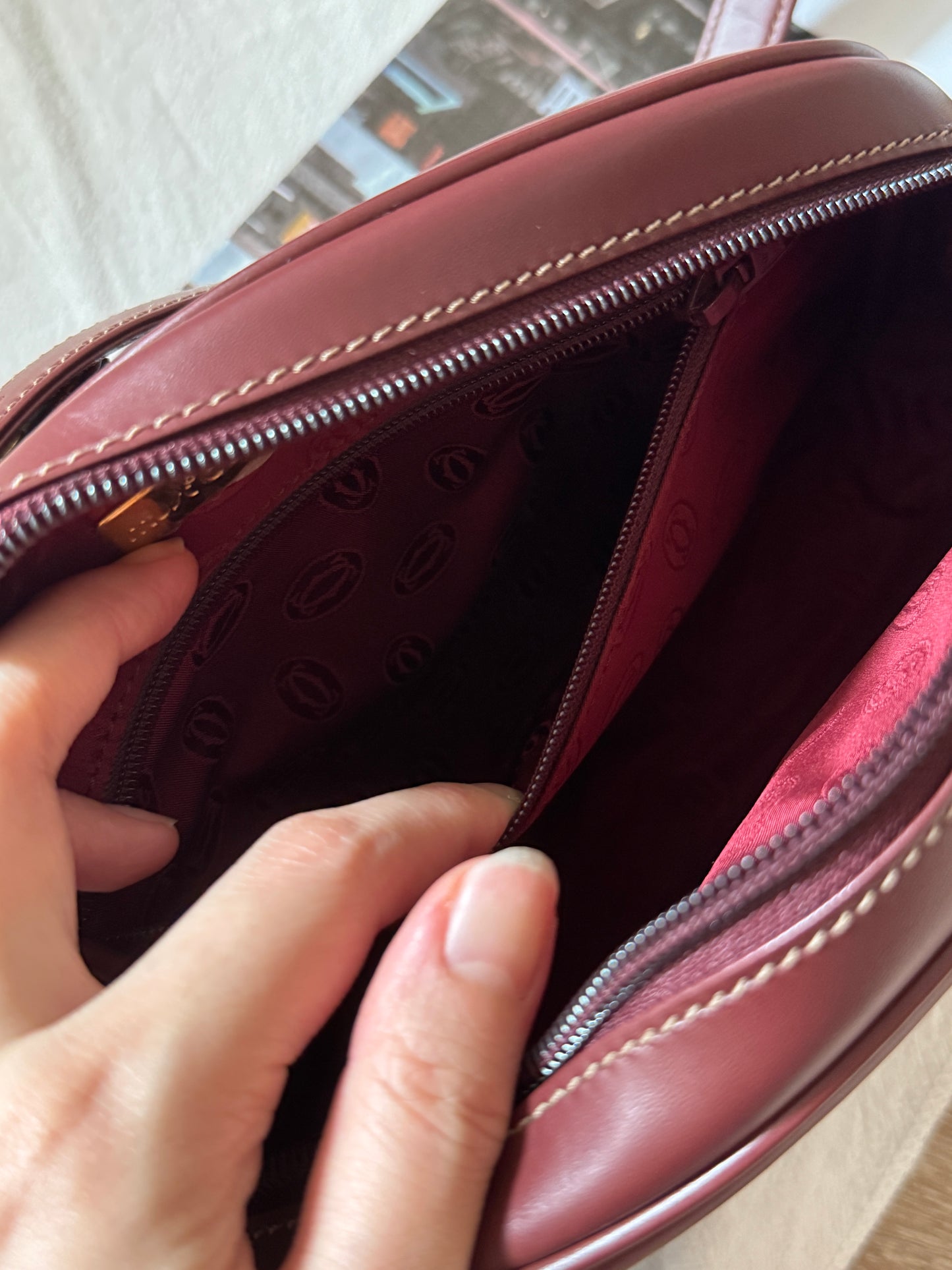 Vintage Cartier bordeaux 2-way蛋蛋袋🍷