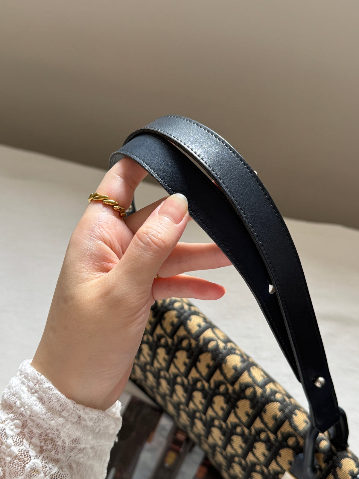 Vintage Dior navy oblique shoulder bag⚓️