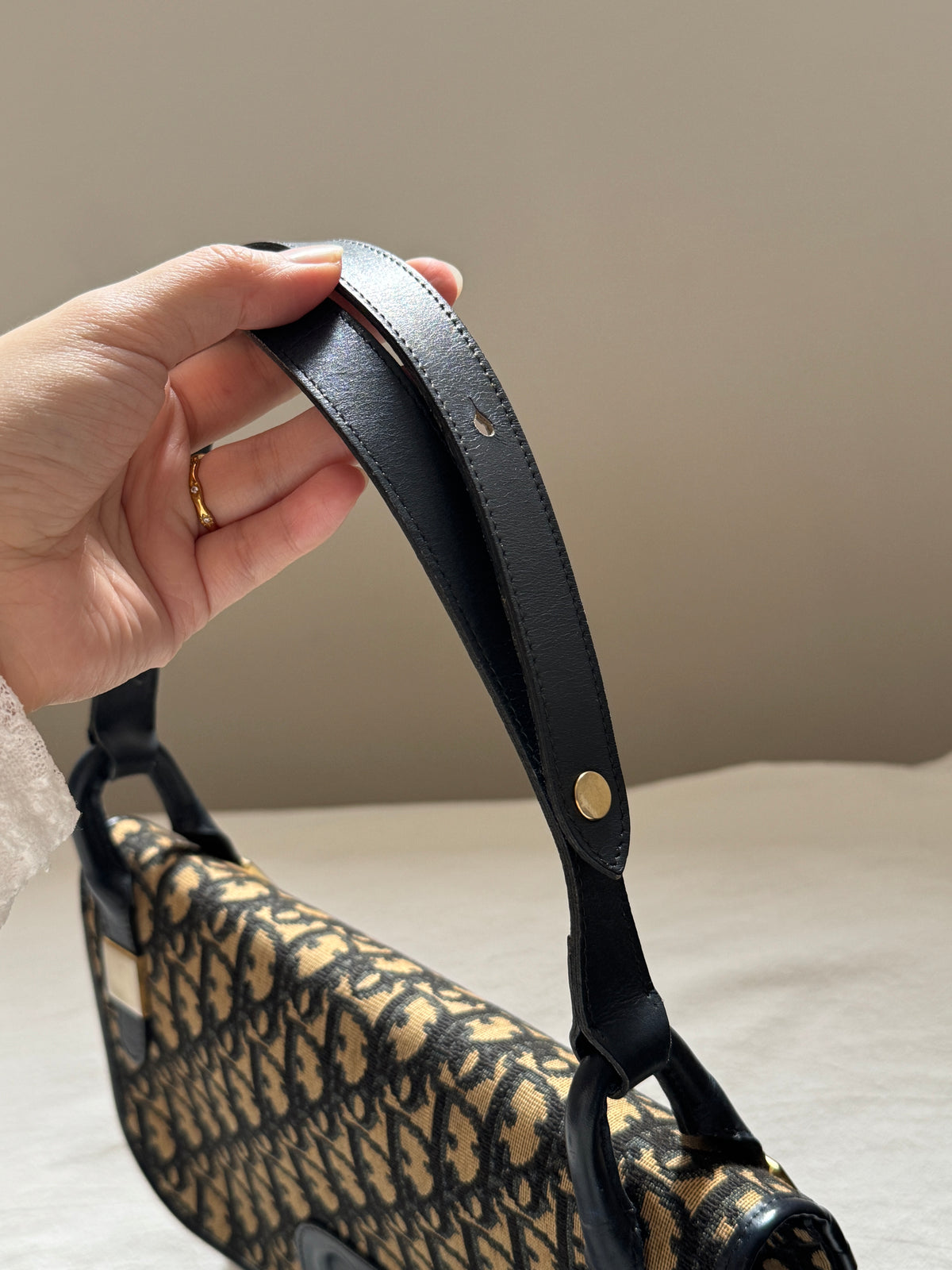 Vintage Dior navy oblique shoulder bag⚓️