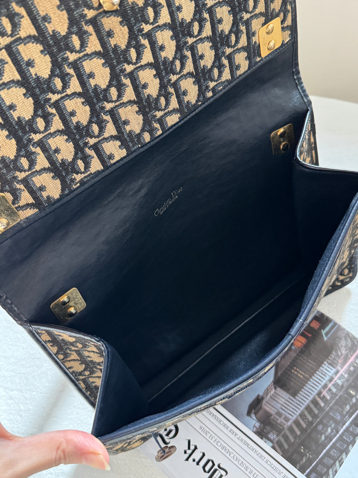 Vintage Dior navy oblique shoulder bag⚓️