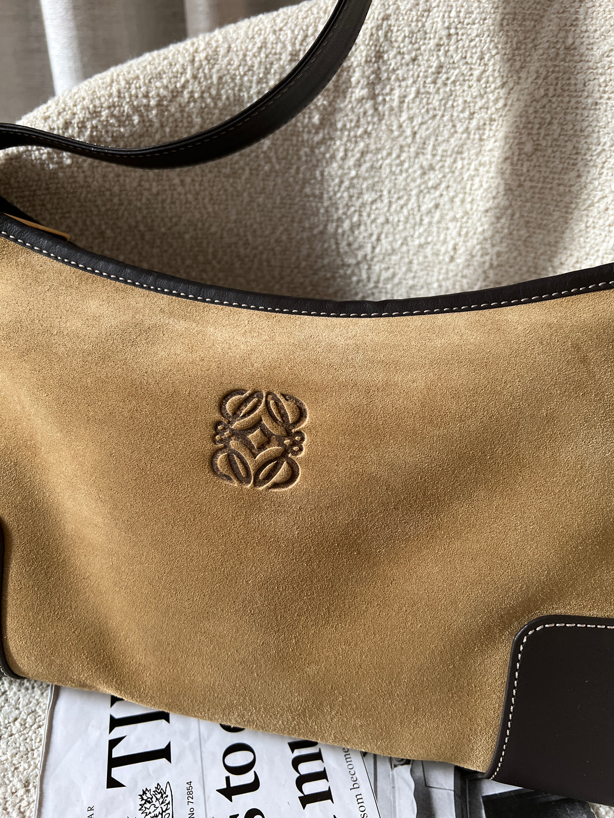 Vintage Loewe suede hobo