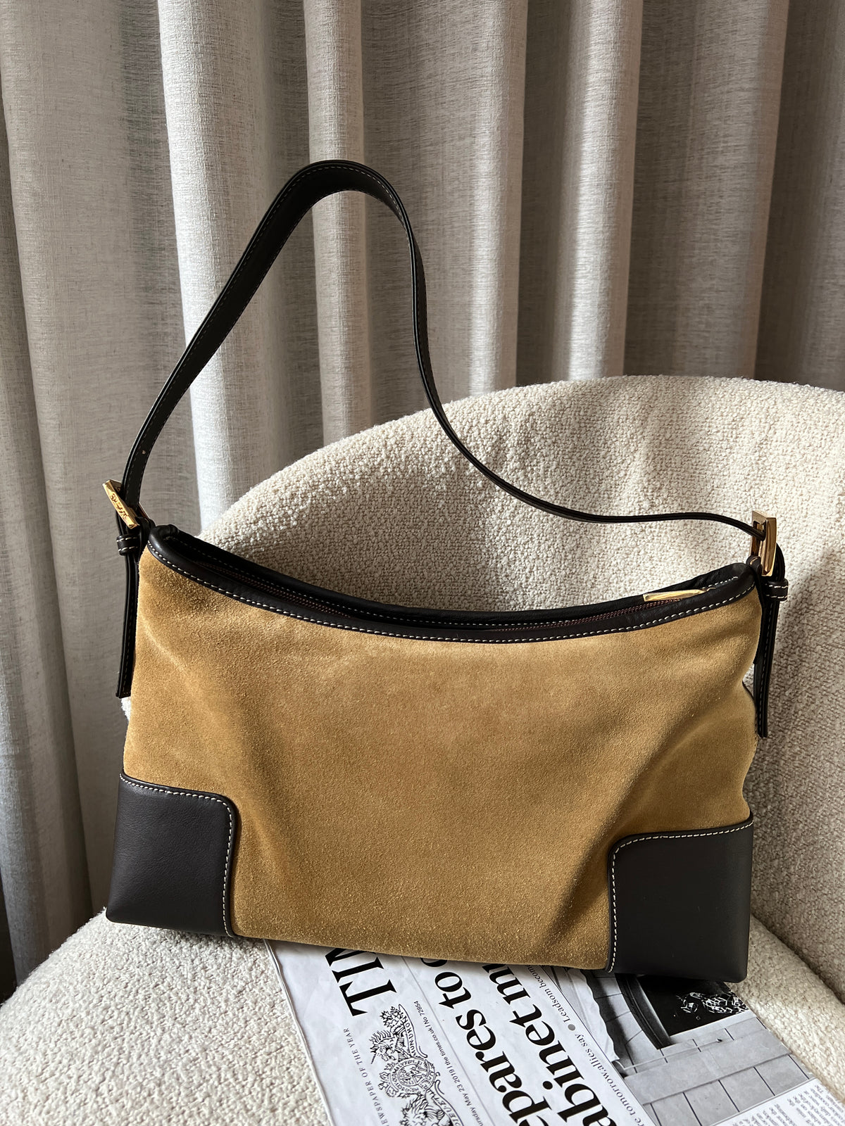 Vintage Loewe suede hobo