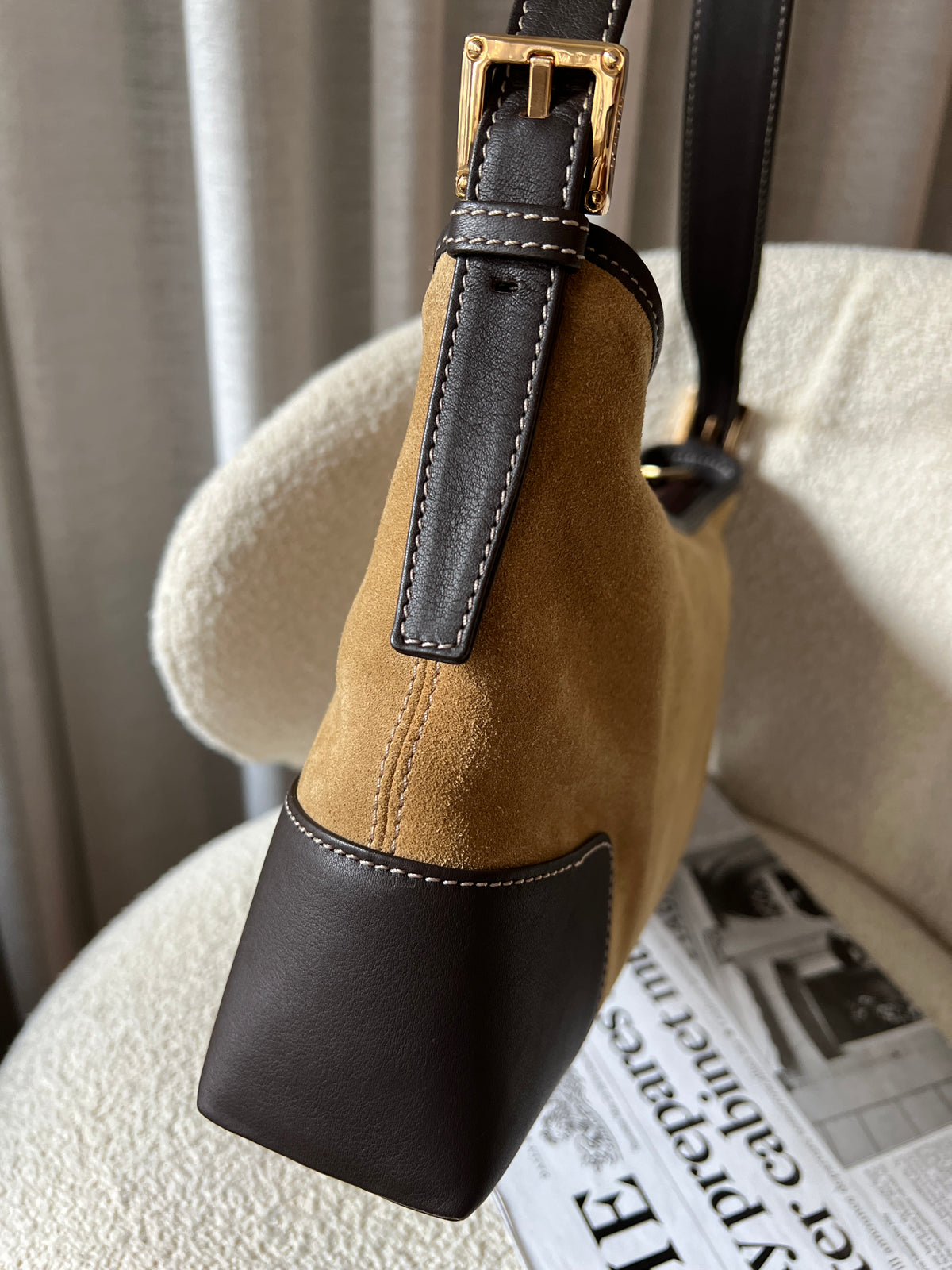 Vintage Loewe suede hobo