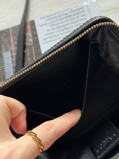 Vintage Celine black macadam mini pouch