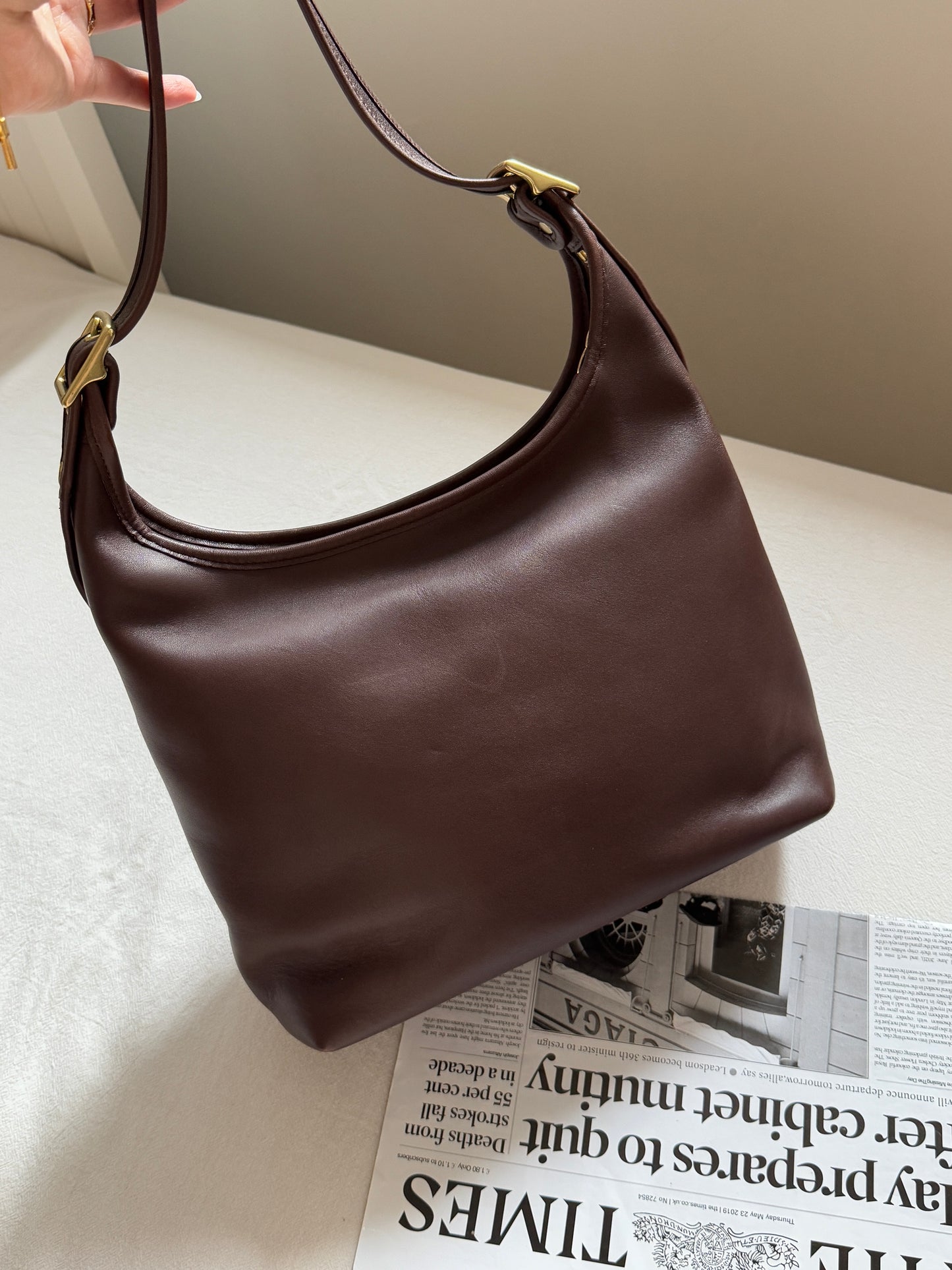 Vintage old Coach 紅棕hobo bag⚾️