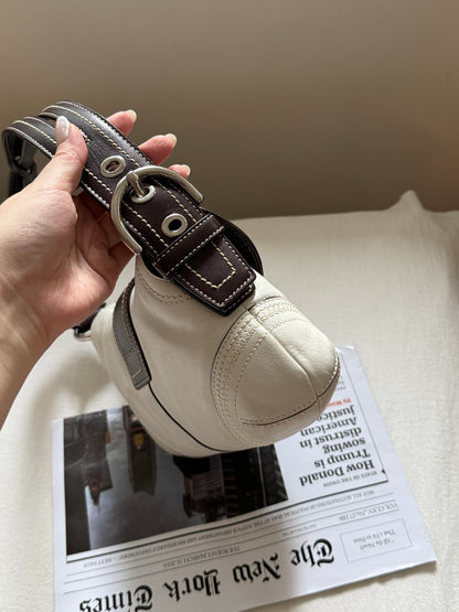 近新保存品！Vintage Coach拼色碗豆包