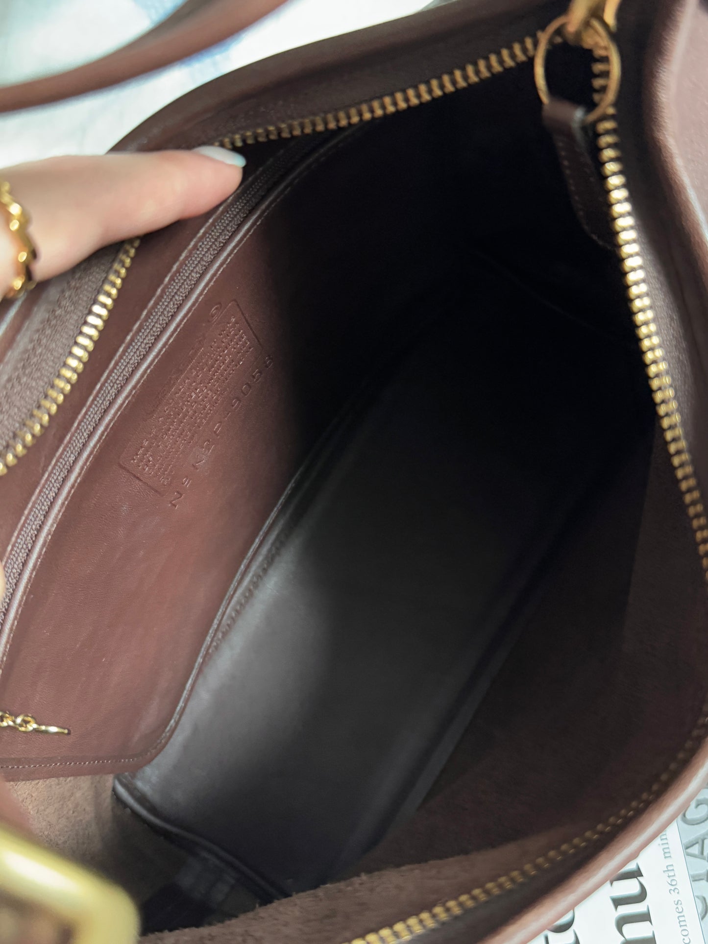 Vintage old Coach 紅棕hobo bag⚾️