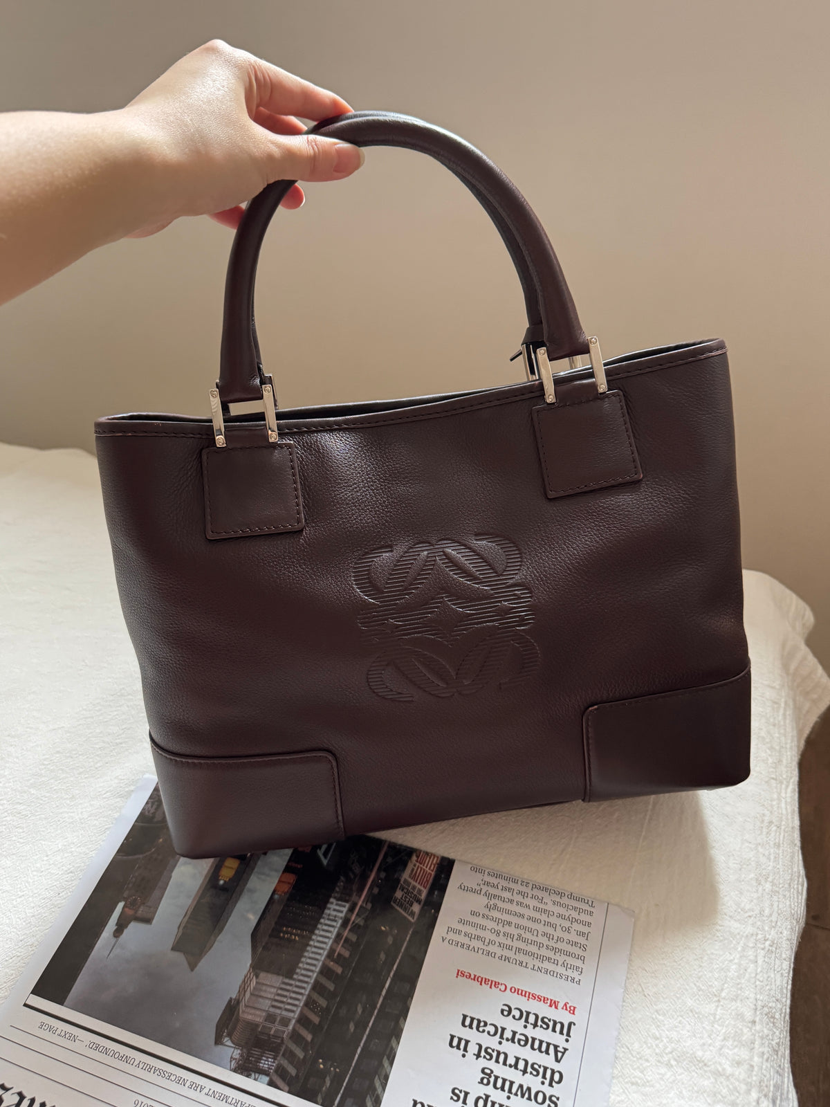 Vintage Loewe 2-way leather bag