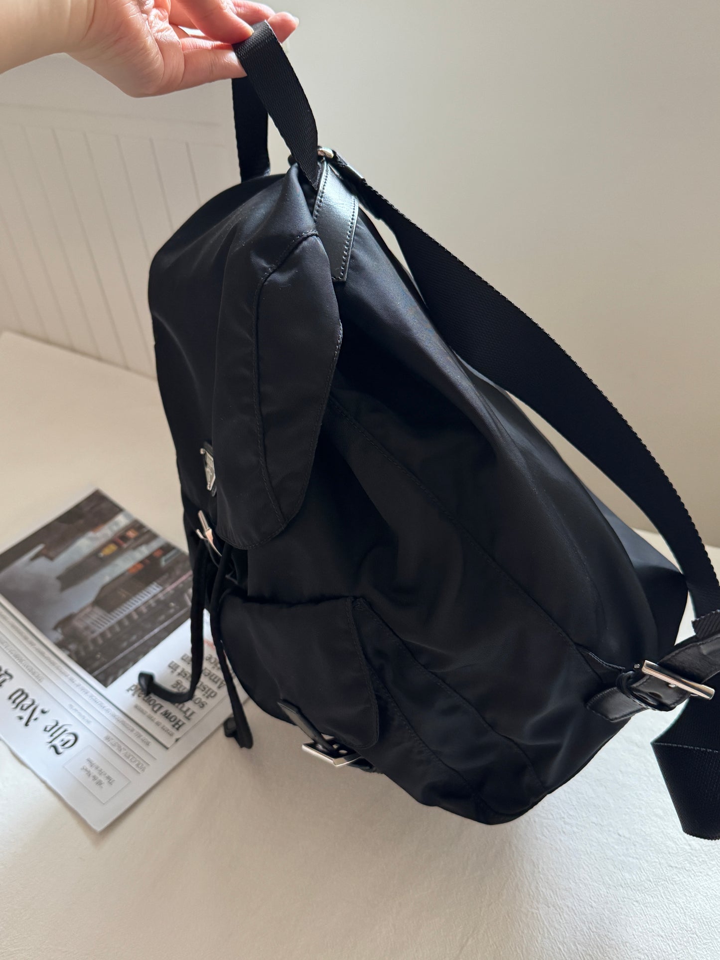 Vintage Prada double pocket backpack🪐