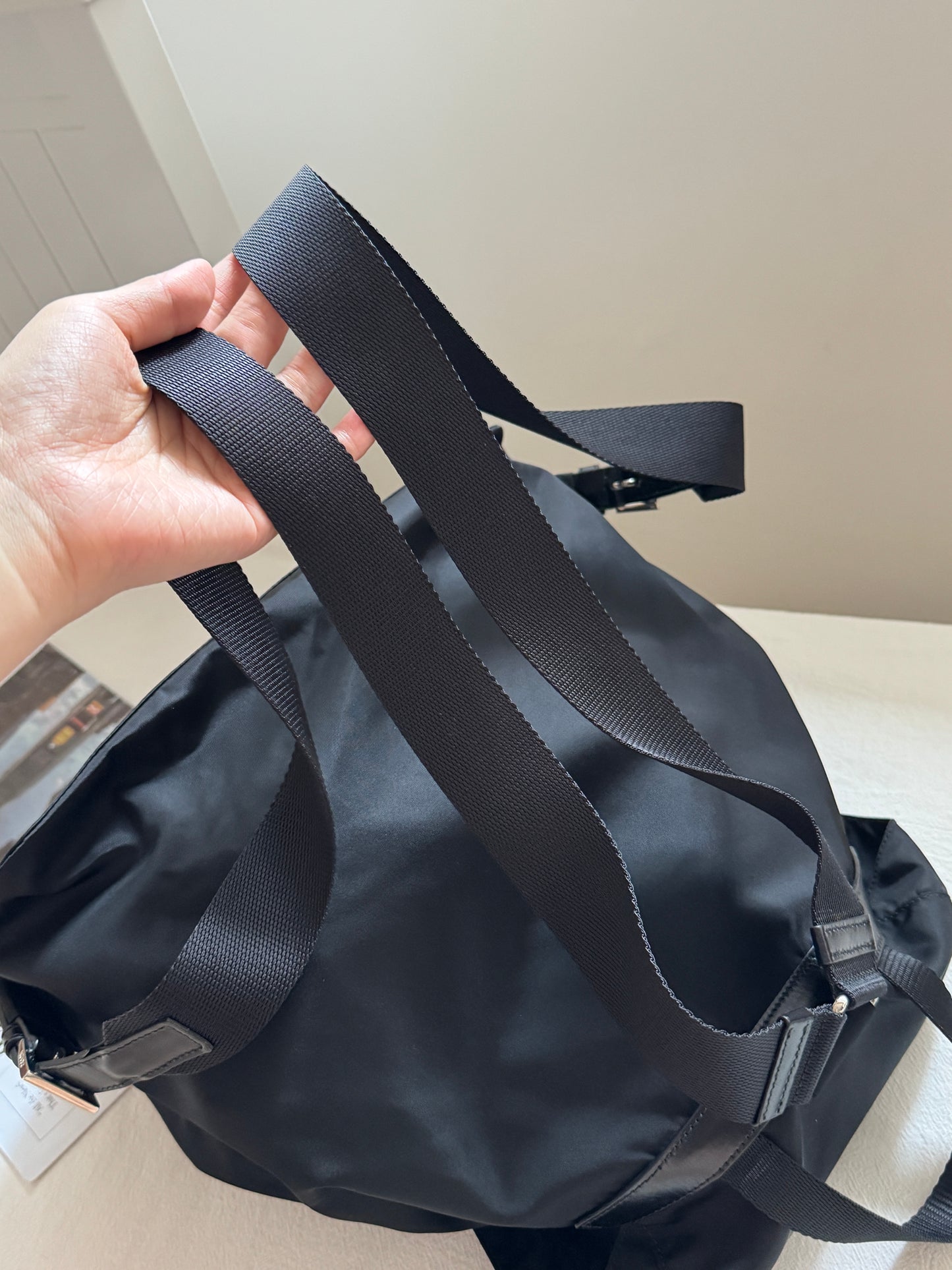 Vintage Prada double pocket backpack🪐