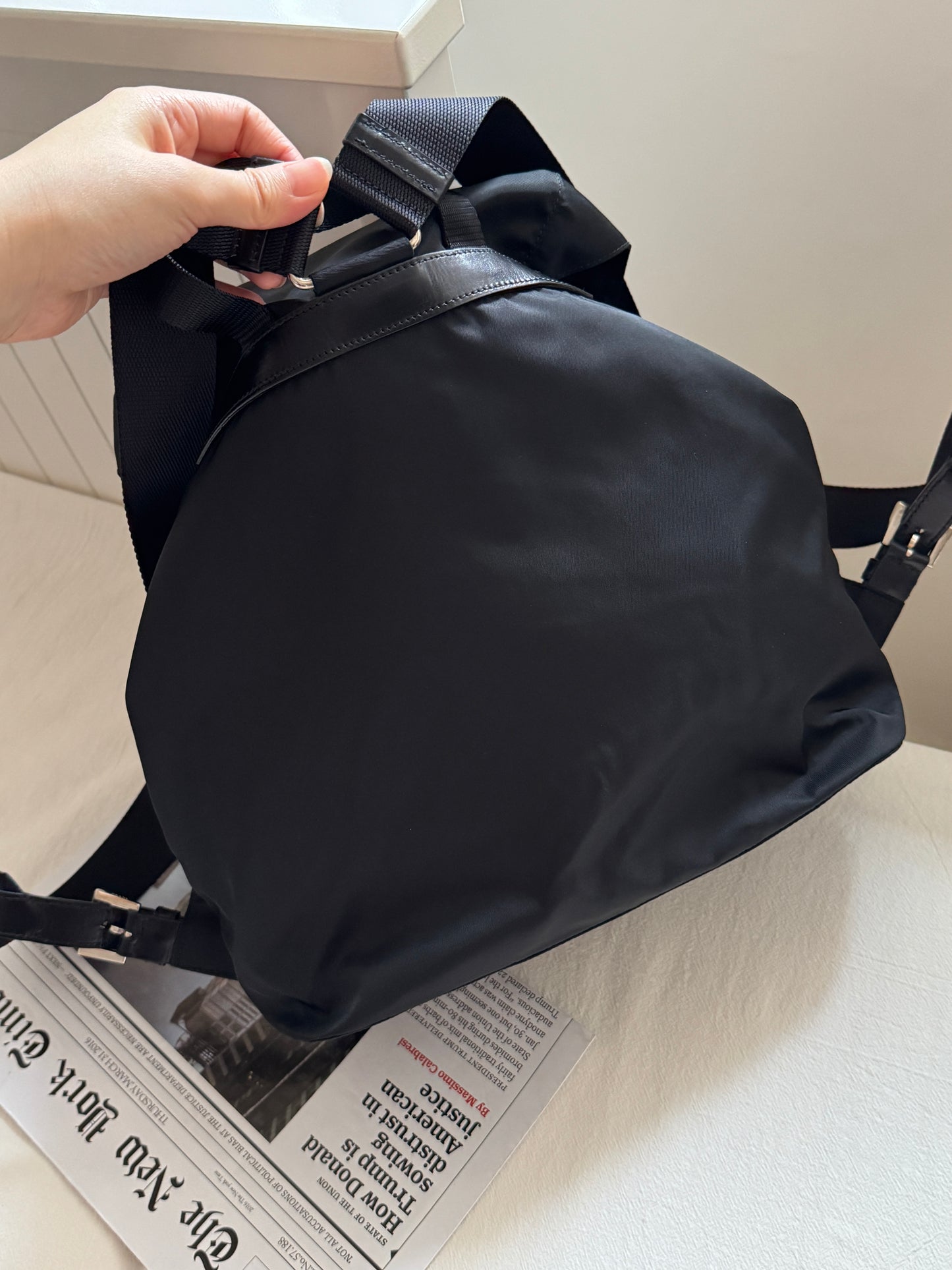 Vintage Prada double pocket backpack🪐
