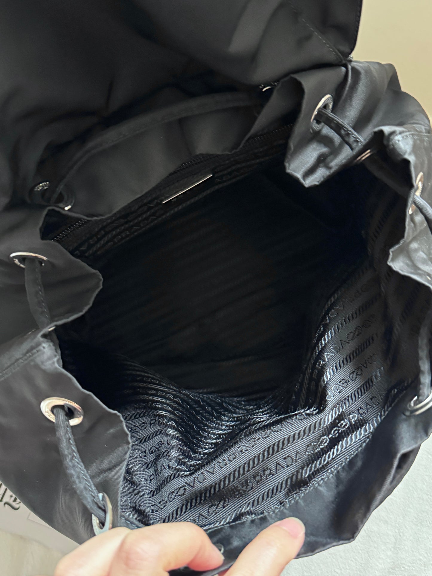 Vintage Prada double pocket backpack🪐