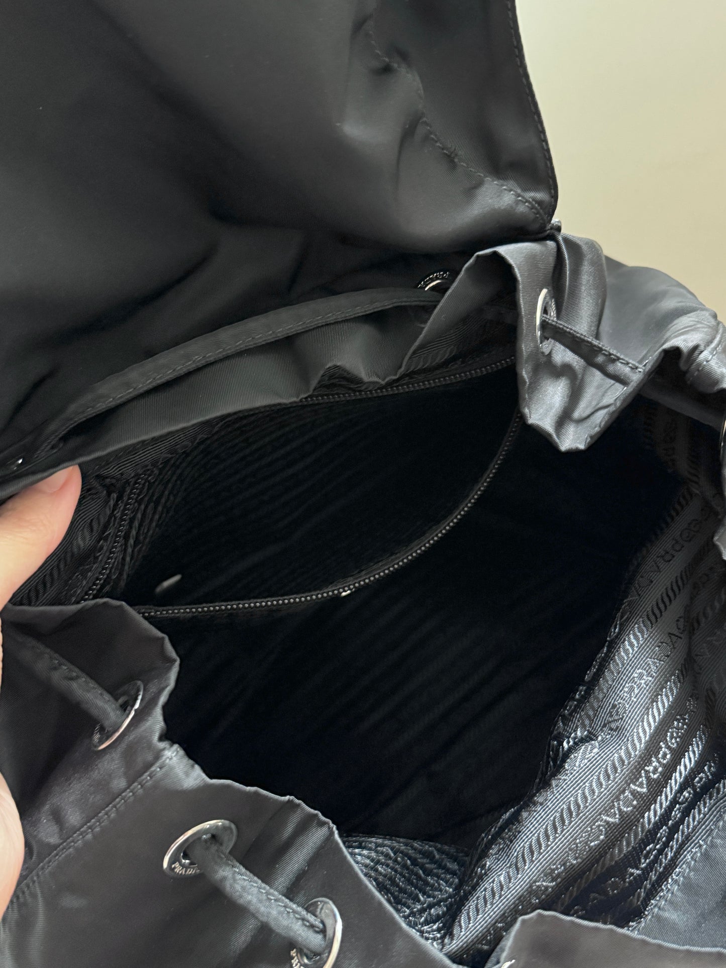 Vintage Prada double pocket backpack🪐