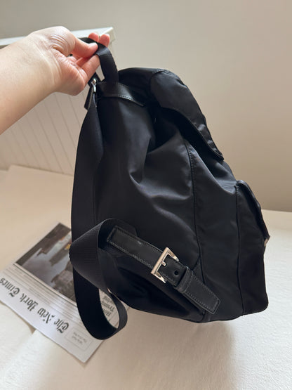 Vintage Prada double pocket backpack🪐