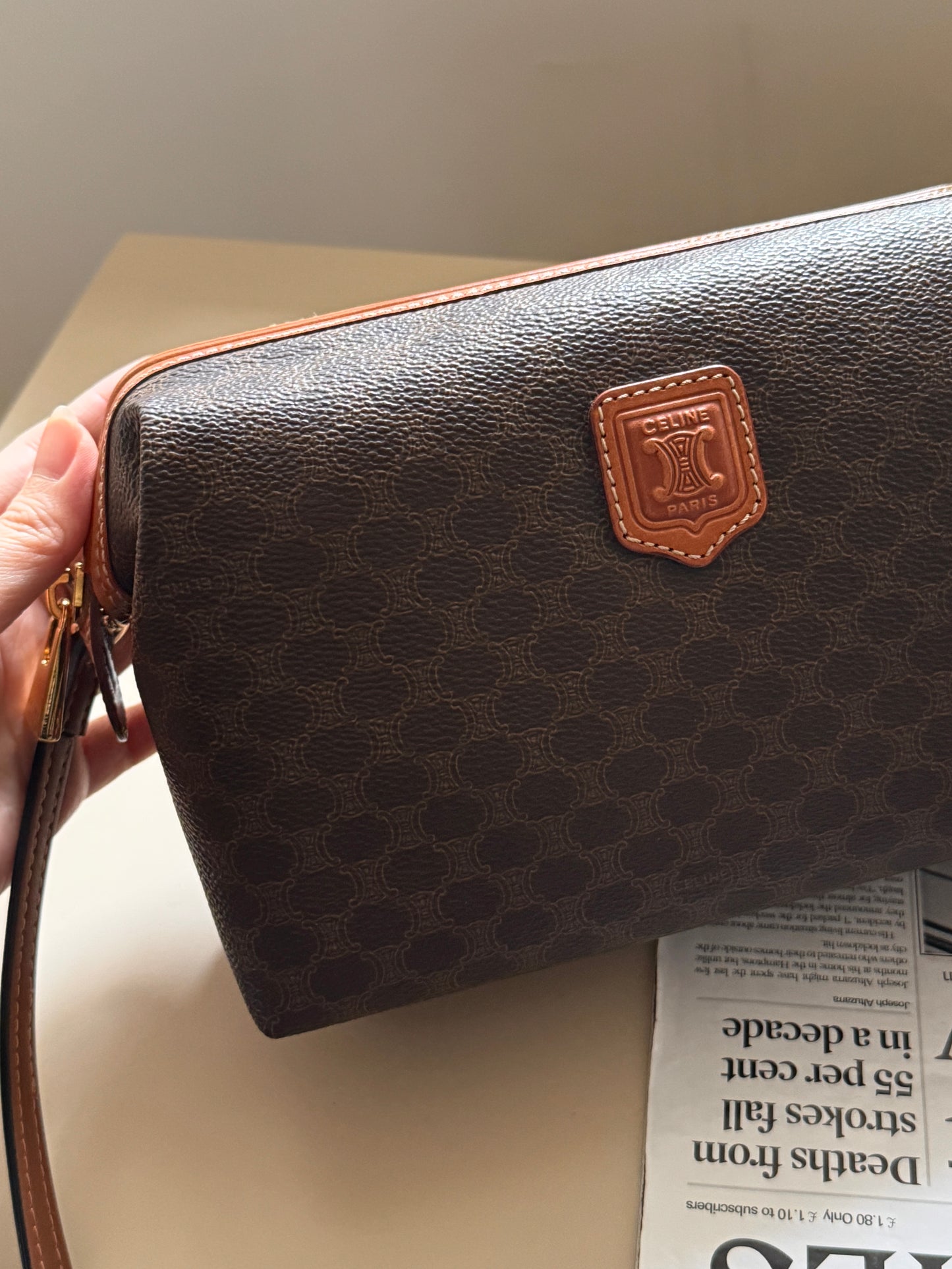 Vintage Celine macadam pouch🪐