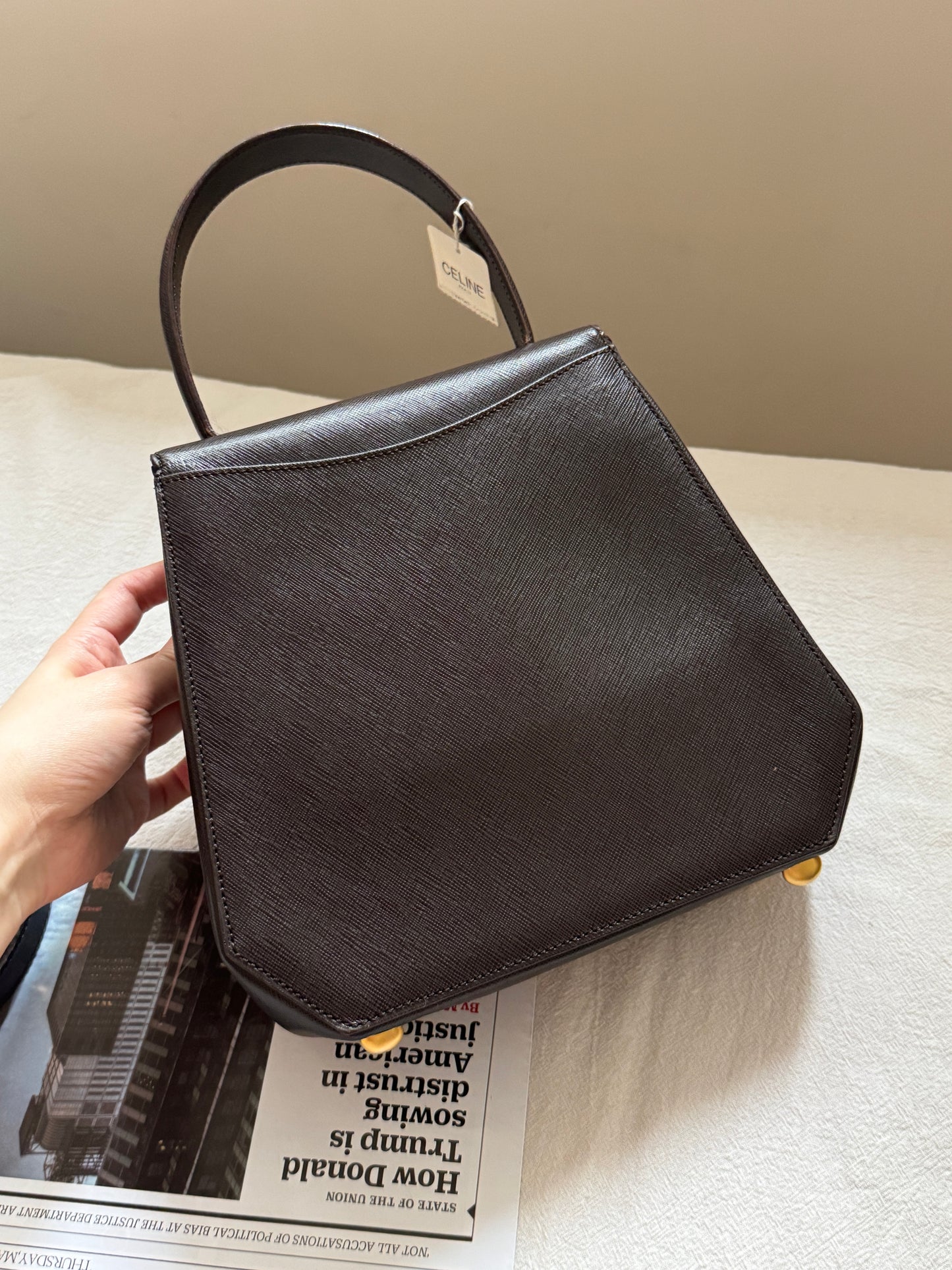 Vintage Celine triomphe 2-way top handle bag🌟