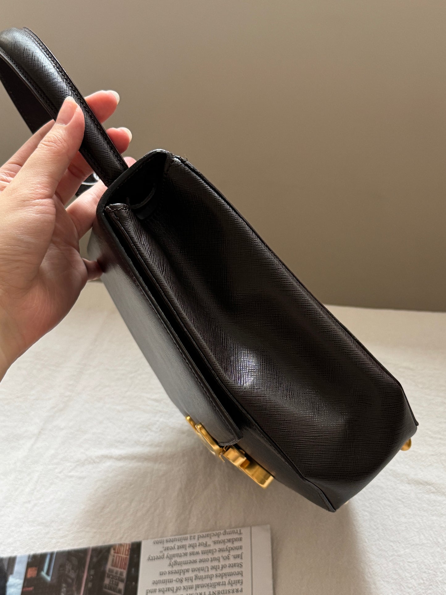 Vintage Celine triomphe 2-way top handle bag🌟