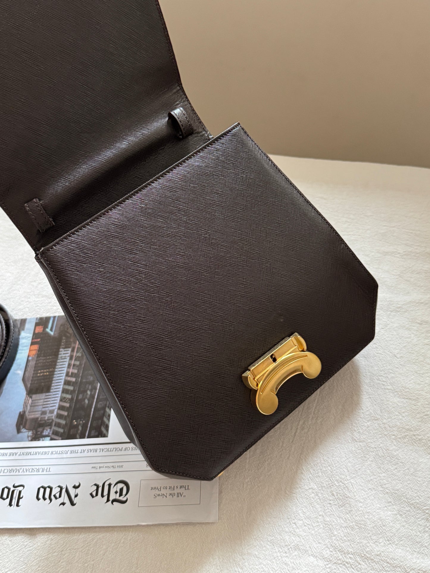 Vintage Celine triomphe 2-way top handle bag🌟