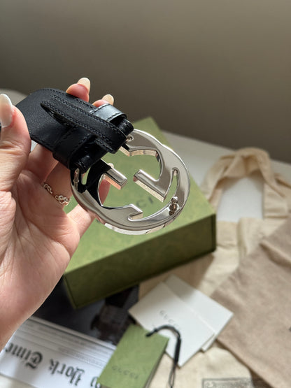 Pre-owned Gucci belt, full box set🎁近保存品