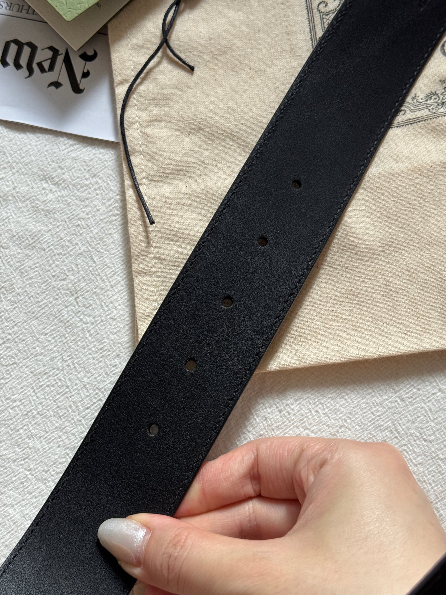 Pre-owned Gucci belt, full box set🎁近保存品