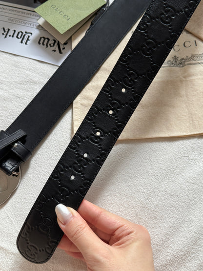 Pre-owned Gucci belt, full box set🎁近保存品